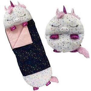New Happy Nappers Sleeping Bag with Pillow Medium 54 x 20 Shimmer Unicorn